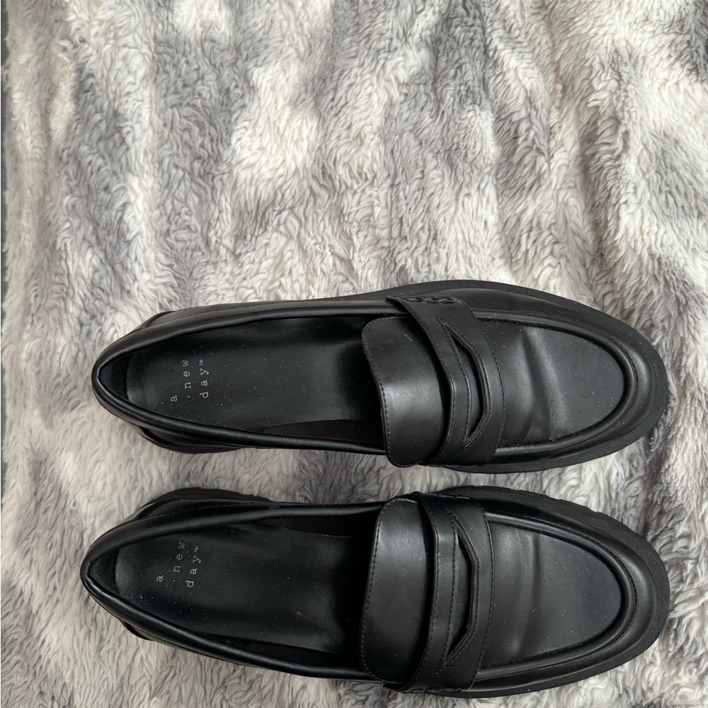 black loafers